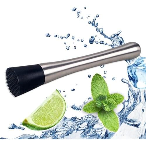 Stainless Steel Wine Mixing Stick Cocktail Muddler Shaker With Crushing Hammer DIY Drink Fruit Muddler Crushed Ice Barware Tool