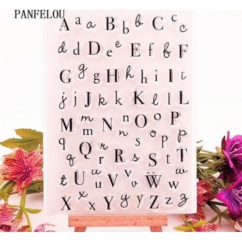 PANFELOU 10.5x15.5cm Case letter Transparent Silicone Rubber Clear Stamps cartoon for Scrapbooking/DIY Easter wedding