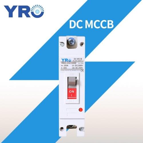DC 1P 250A Moulded Case Circuit Breaker Switch MCCB Solar Battery Main Switch Solar battery protector Car charging pile isolator