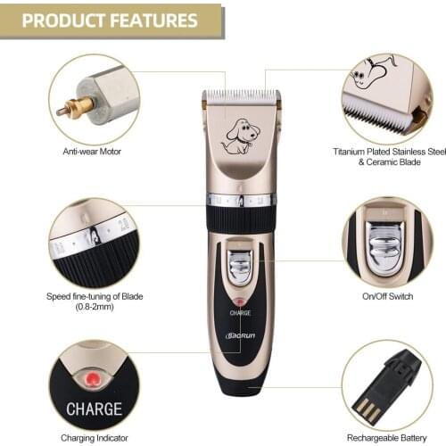 Professional Dog Shaver Electric Pet Hair Cutter Teddy Cat Shaving Fur 1200mah 120mins Worktime Cheap Hair Trimming Haircut Set
