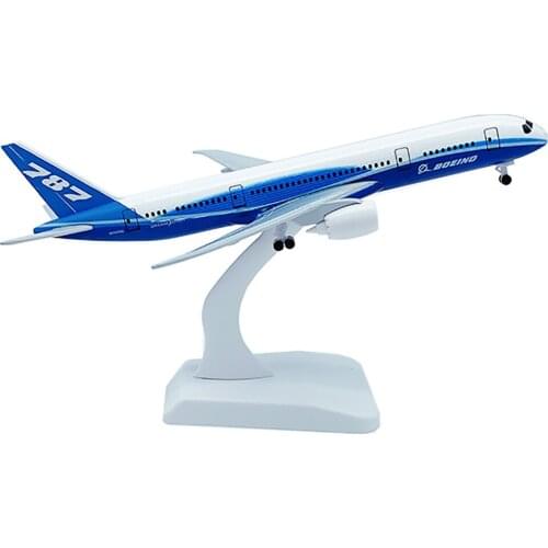 20cm Aircraft Boeing 787 Prototype with Landing Gear B787 Alloy Plane Model Toys Children Kids Gift for Collection