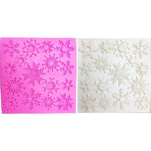 M0765 Snowflake Silicone Cookie Mold 3D Sugarcraft Chocolate Pudding Mould DIY Fondant Cake Decorating Tools
