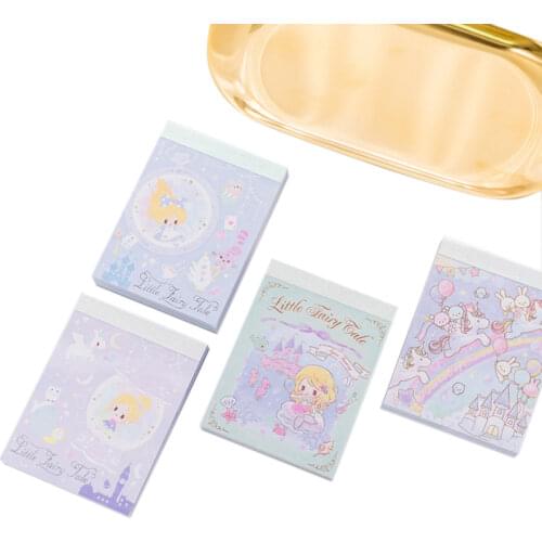 10pack/lot Kawaii Cartoon Mermaid Alice Princess Memo Pad Sticky Notes Rainbow Castle Sticker Notes Gift for Student