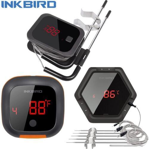 IBT 2X 4XS 6X 3 Types Food Cooking Bluetooth Wireless BBQ Thermometer IBT-6XS Probes&Timer For Oven Meat Grill Free App Control