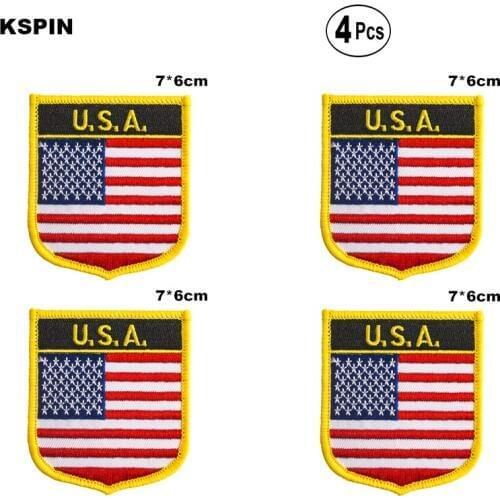 U.S.A. Shiled Shape flag patches national flag patches for Cothing DIY Decoration