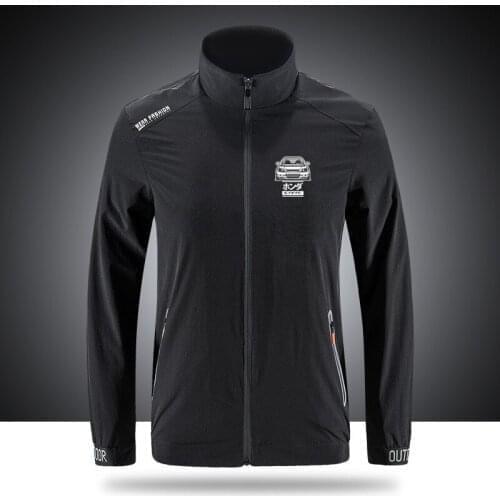 Honda Civic 6gen Slim Sport Jacket Mens Outdoor Zippered Comfortable Soft Jacket Mens Casual Front Printing Asian Size