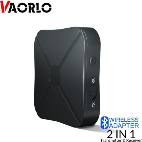 VAORLO Mini 2 In 1 Bluetooth Receiver and Transmitter Wireless Adapter For Computer Headphones Stereo Music With 3.5mm AUX Jack