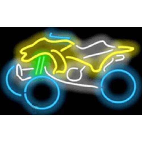 ATV All-terrain Vehicle Neon Sign Custom Handmade Real Glass Off-road Sport Cars Bike Racing Company Display Neon Signs 19"X12"