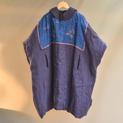 Johnature Women Pullover Parkas Hooded Print Floral Vintage Coats Pockets 2020 Winter New Plus Cotton Warm Cape Type Female Coat