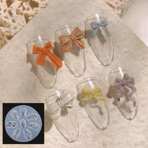 1pc Lovely Bow 3D Acrylic Mold for Nail Art Decorations DIY Design Silicone Lips Nail Art Templates Bunny Nails Art Molds