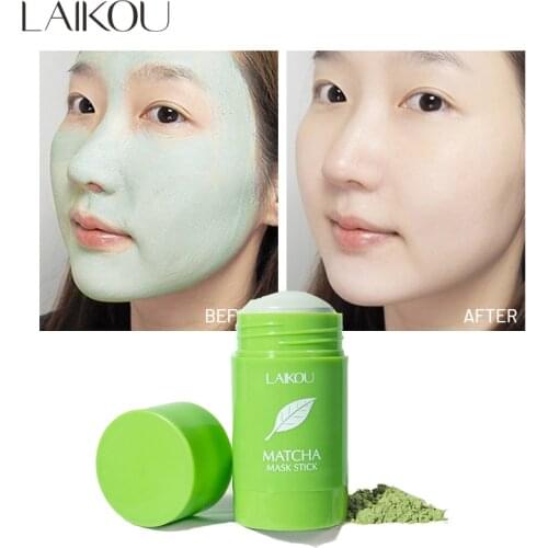 1Pc Matcha Cleansing Mask Oil Control Acne Clearing Solid Mask Stick Moisturizing Blackhead And Fine Pores Mud Mask Cream TSM1