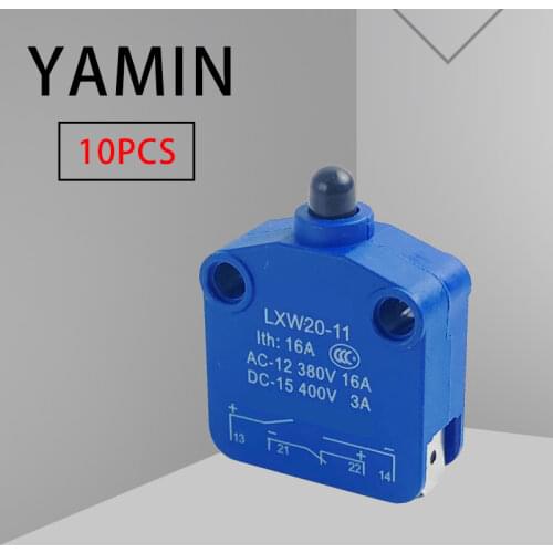 LXW20-11New Type Limit Stroke Micro Travel Switch PUSH Slug Column 16A 1NO1NC Silver contact Inductrial (10PCS)