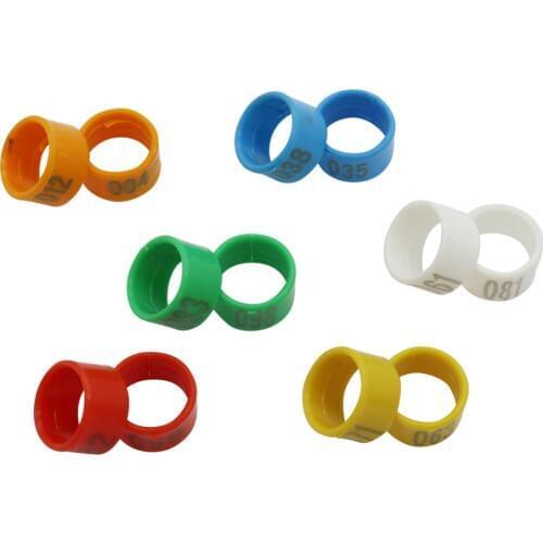 16mm/18mm/20mm Chicken Foot Ring Plastic No.1-100 Digital Identification Foot Ring Chicken coop Feeding supplies 100 Pcs