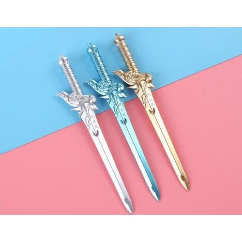 24 Pcs Creative Stationery Sword Gel Pen Dart Modeling Toy Magnetic Flying Styling Pen Kawaii School Supplies