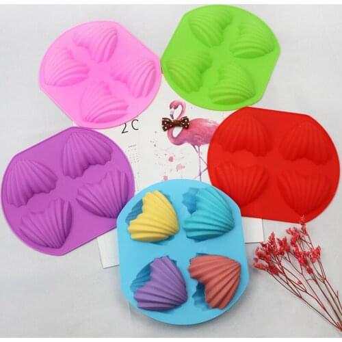 4 Shell Shaped Silicone Cake Mold /Silicone Chocolate/Kids Christmas Bakeware Cake Decorating Tools K246