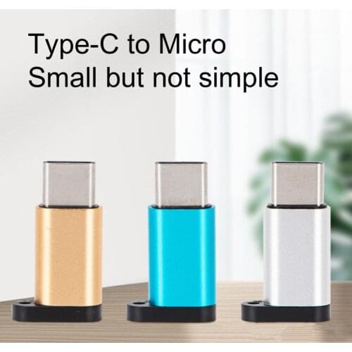 Charger Adapter Charging Data Transmission Mini Type-c to Micro-USB Female Converter for Mobile Phone 2.5cm x 1.4cm x 0.6cm
