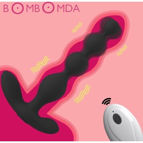 Anal Beads Vibrator Wireless Remote Control Butt Plug Silicone Anus Masturbator Male Prostate Massage Sex Toys for Woman and Man