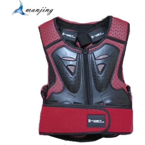 Red Model b 4-15 Years Children Youth Motorcycle Scooter Roller Skating Body Armor Waistcoat Vest Suits Knee Elbow protector