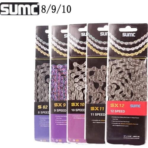 SUMC Bicycle Chain Mountain Bike Road Bike Shifting 8 9 10 11 12 Speed S Cycling Silver Chain For M8000 M6000 M9100 M610