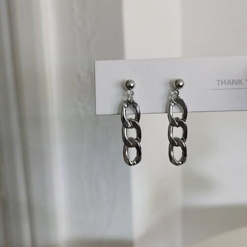 Chain Drop Statement Earrings For Women New Fashion Vintage Goth Chain 2021 Trend Pendant Unusual Earrings Party Punk Jewelry