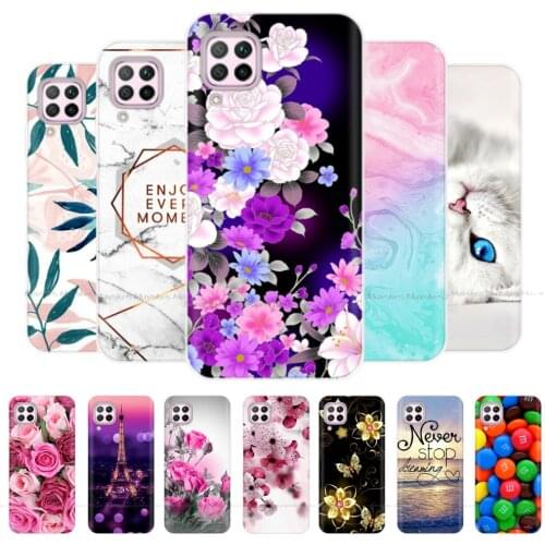 For Huawei P40 lite Cover Silicon Soft TPU Case For Huawei P40 lite E P40lite Funda for Huawei Y7p Nova 7i Nova 6 SE Phone Cases