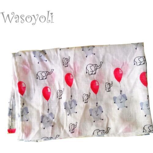Wasoyoli Baby Muslin Swaddles 60*84cm 100% Cotton Newborn Baby Soft Blankets Gauze Bath Towel Hold Wraps Summer Quilt
