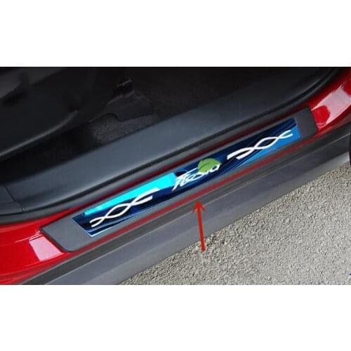 For Ford Fiesta 2012-2018 High-quality stainless steel Threshold bar Welcome pedal Anti-scratch Car styling