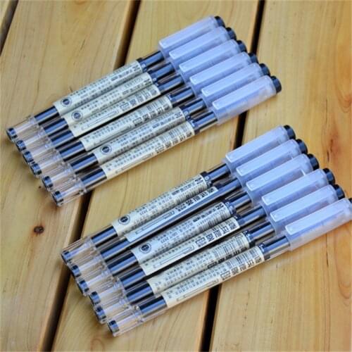 6pcs Lot 0.35mm Gel Pen Black Blue Red Ink School Office Business Home Supply Student Exam Writing Stationery Drawing Marker Pen