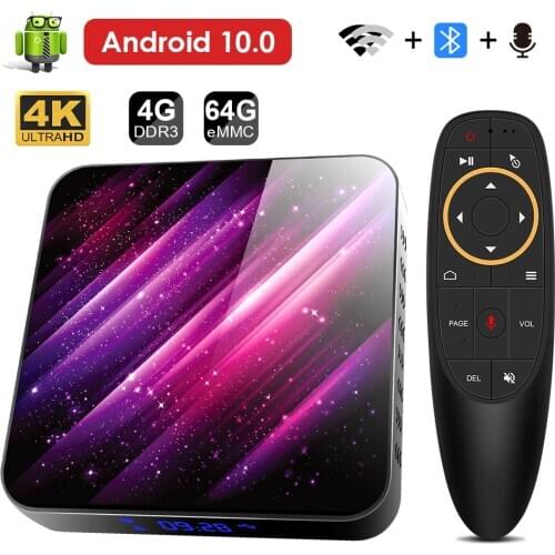 Hongtop Android 10.0 Bluetooth TV Box Google Voice Assistant 6K 3D Wifi 2.4G&5.8G 4GB 32GB 64GB Play Store Very Fast BoxTop Box