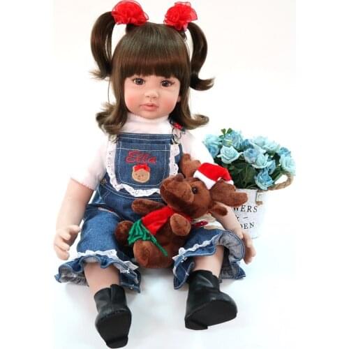 New design large size BeBe Reborn Doll PP Cotton Body 61cm Silicone Reborn Baby Dolls with plush Gift Juguetes Babies Toys R213