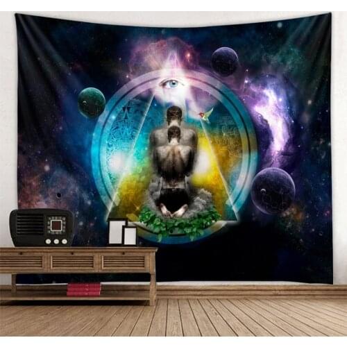 Hot Selling Witchcraft Buddha Statue Mandala Hippie Podomia Background Tapestry Wall Decoration Hanging Wall Cloth
