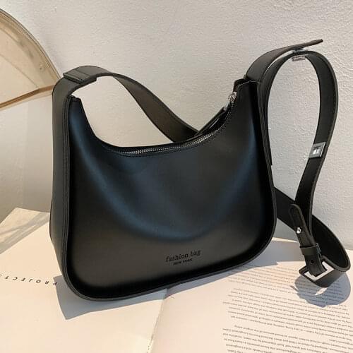 Small Designer Womens Black Bag Simple Retro Crossbody Bags Luxury Pu Leather Female Handbags Pure Color Bucket Shoulder Bags