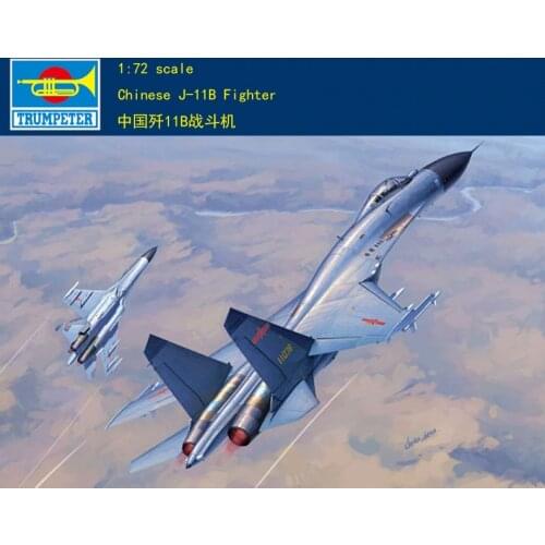 Trumpeter 01662 1/72 Scale Chinese J-11B Heavy Fighter Assembly Model Building Kits Hobby Plastic Toys For Adults Collection