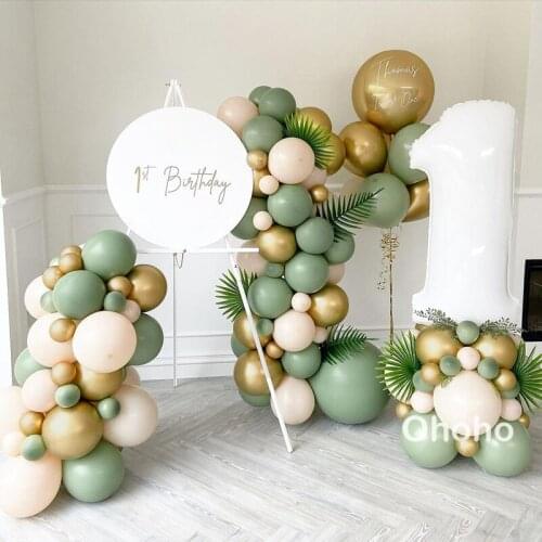 Ohoho 1st Birthday Party Boy Balloon Garland Arch Kit Baby Shower Kids Decoration Baptism Wedding Gender Reveal Accessories