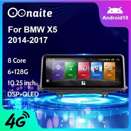 Oonaite 10.25" Android 10 Car DVD Multimedia Player 4G + 64G LTE For BMW X5 2014-2017 NBT Autoradio GPS Navi