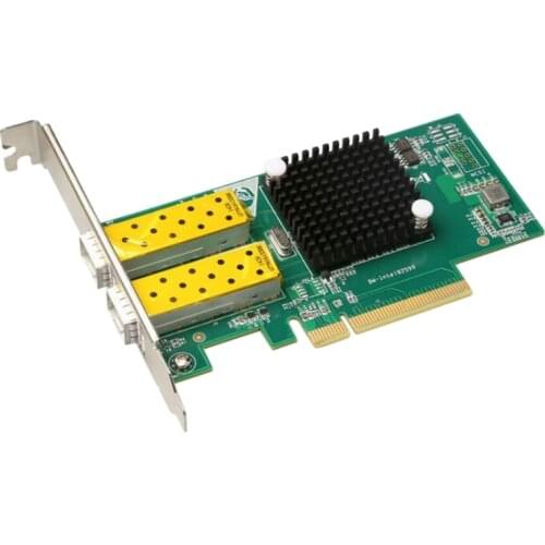 PCI-E X8 Gigabit Fiber Server Network Card for X520 10GbE Dual Optical Port SFP+ Fiber LC PCIE Network Card