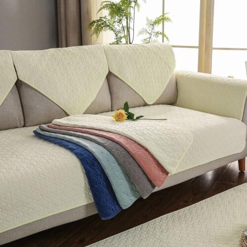 Plush Sofa Cover Couch Cover Cushion Soft Solid Color Sofa Towel Sofa Pillow Autumn Winter Plush Sofa Cover