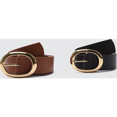 Trendyol 2'li Package Buckled Leather Look Belt TWOSS21KE0054