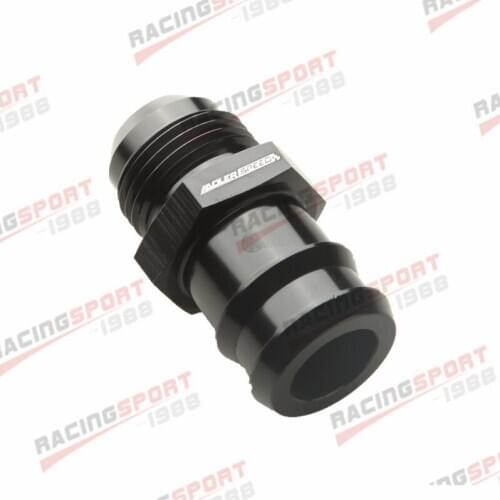 -12AN AN12 To 1" Barb Straight Fitting Fuel Line Hose Black