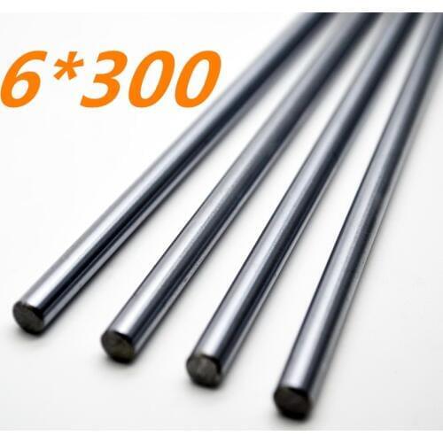 RDBB 3D printer rod shaft 6mm linear shaft length 300mm chrome plated linear guide rail rod shaft for cnc robot 3D Printer Parts