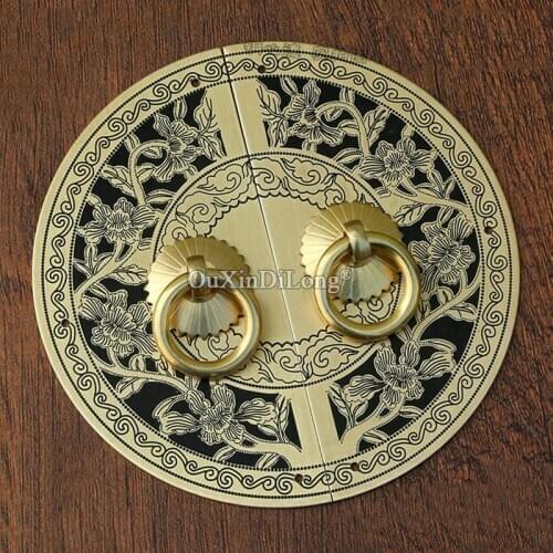 Retro Vintage 4Pairs European Antique Brass Cabinet Handles Drawer Pulls Cupboard Wardrobe Bookcase TV Cabinet Pens Pull Ring