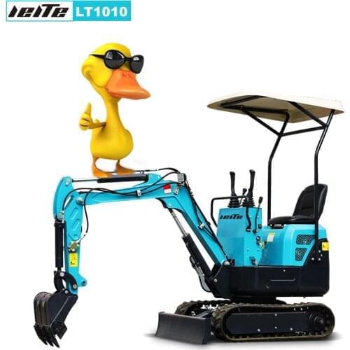 Rubber Tracks Mini Excavator 1000KG Garden Layout Renovatio Construction Small Digger Diverse Color