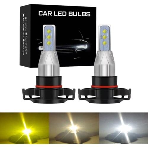 2x H16 PSX24W 2525 CSP Mini H7 LED Car Headlamp H8 H11 Fog Light HB3 9005 HB4 6000K 4300K Para Auto 12V Automobiles Light