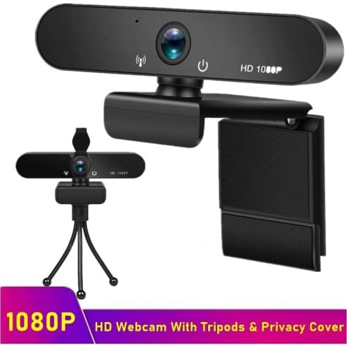 Tongadytech Webcam Full HD 1080P Web Mini Camera With Microphone Tripods USB Web Cam For PC Computer Mac Laptop Desktop YouTube