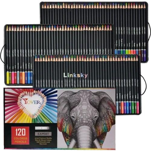 Yover 120 Premium Art Colored Pencil Set,Drawing and Coloring Pencil for Sketching, Shading, Ideal for Artists,Adults and Kids