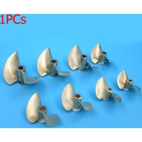 1PC Two-blade Copper Propeller 30/32/35/38/40/43/48/50/52mm Brass Propellers Marine Paddle Props Parts Pitch 1.4 for RC Jet Boat
