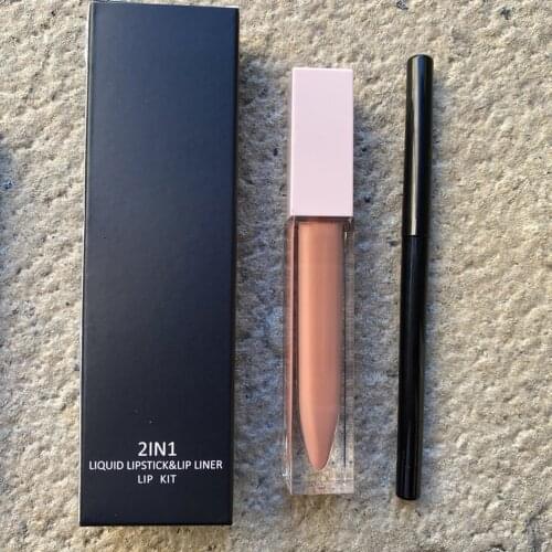 12 Colors Liquid Lipstick&Lip Liner Set Private Label Matte Lip Gloss Wholesale Makeup Lip Kit No Brand Waterproof Long Lasting