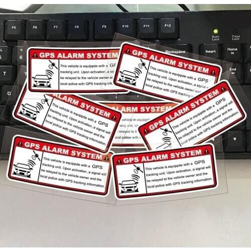 2pcs Car Decal Warning Sign GPS Satellite Positioning Tracking Anti-theft Stickers Reflective Waterproof Car Sticker Car styling