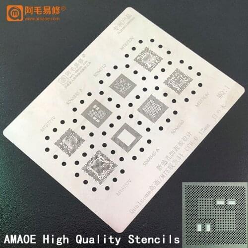 3PCS Amaoe MQ1 BGA Reballing Stencil for Qualcomm MTK CPU MT6771V SDM845 SDM710 MT6739V MT6763V Planting Tin Net Repair Tool