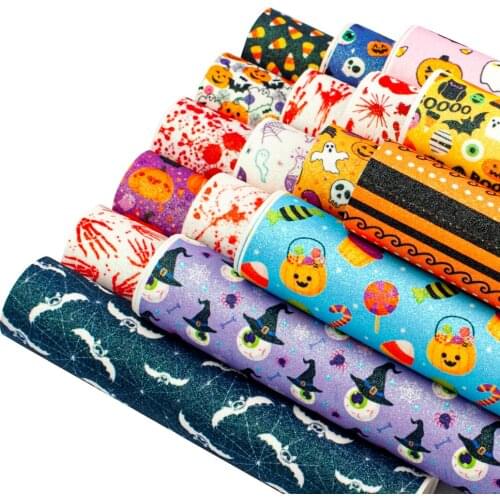 Random 5 pieces Shimmer Fine Glitter Faux Leather Sheets for Bows 30*22cm DIY Bag Shoes Accessories Handmade